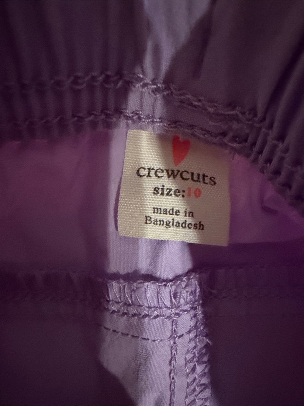 Crewcuts Lilac Athletic Shorts with Black Trim - Picture 2 of 3